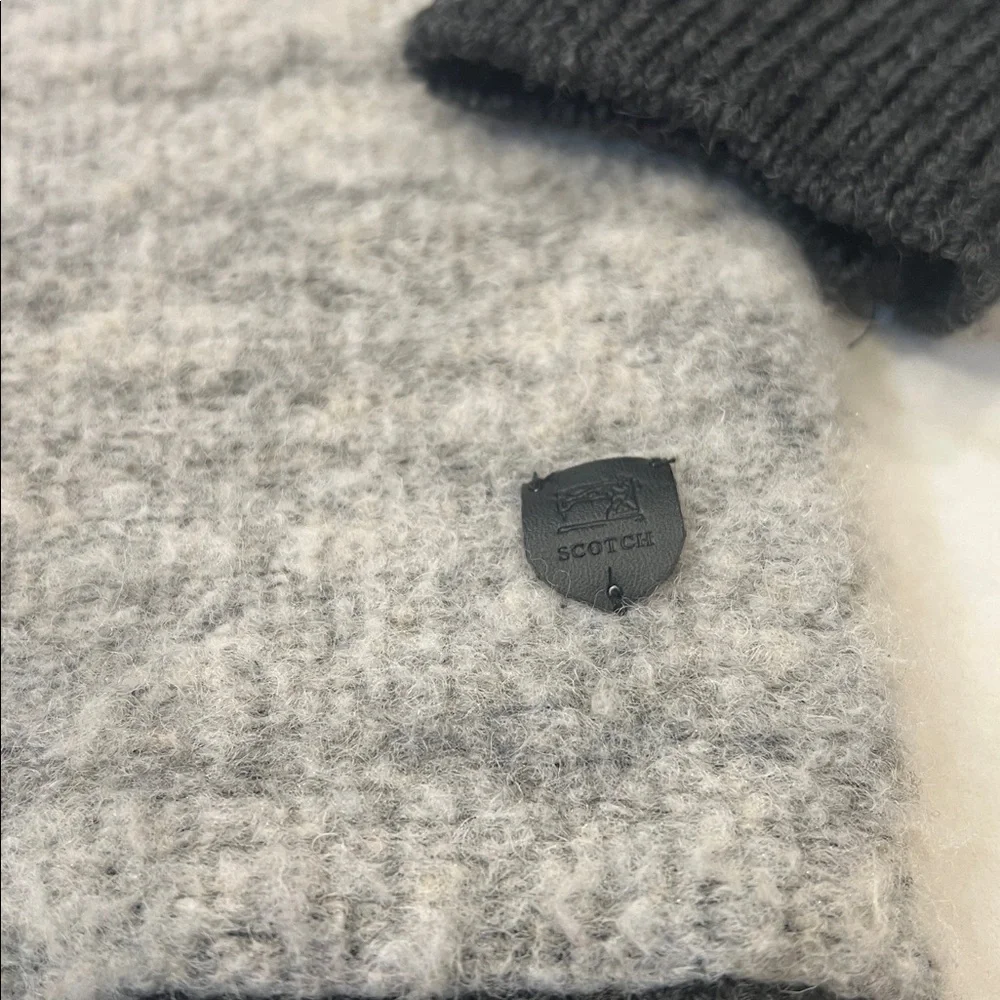 Scotch & Soda Gentleman Gray Nordic Crewneck‎ Wool Knit Sweater Couture Large